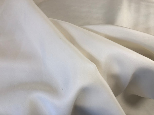 Silk & Linen Blend Dupion, Off White