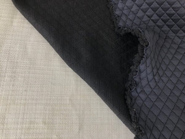 Diamond Quilted Jersey, French Navy
