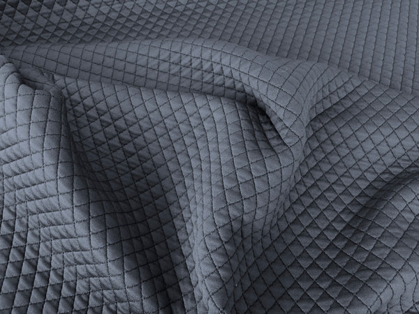 Diamond Quilted Jersey, French Navy