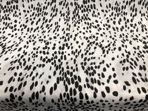 Printed Water Resistent Coating, Black and White Cheetah