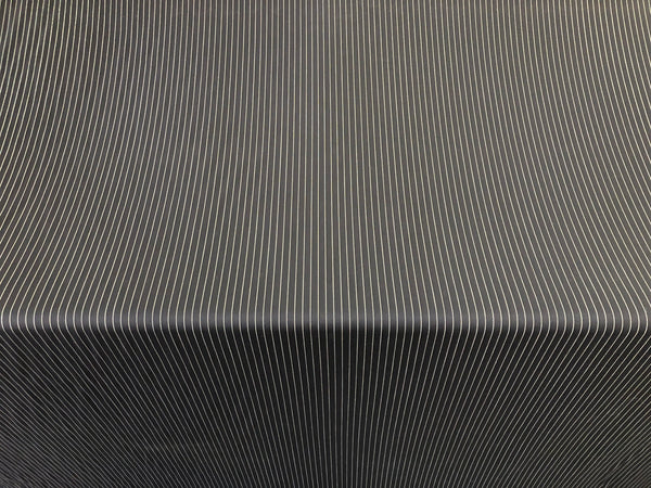 Italian Navy Pin Stripe Gabardine Wool Suiting