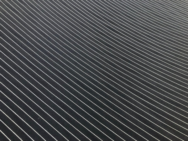 Italian Navy Pin Stripe Gabardine Wool Suiting