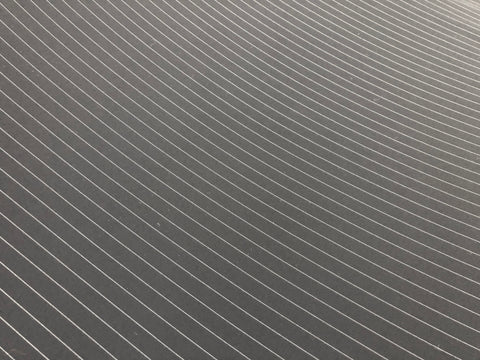 Black Stretch Pin Stripe Gabardine Wool Suiting
