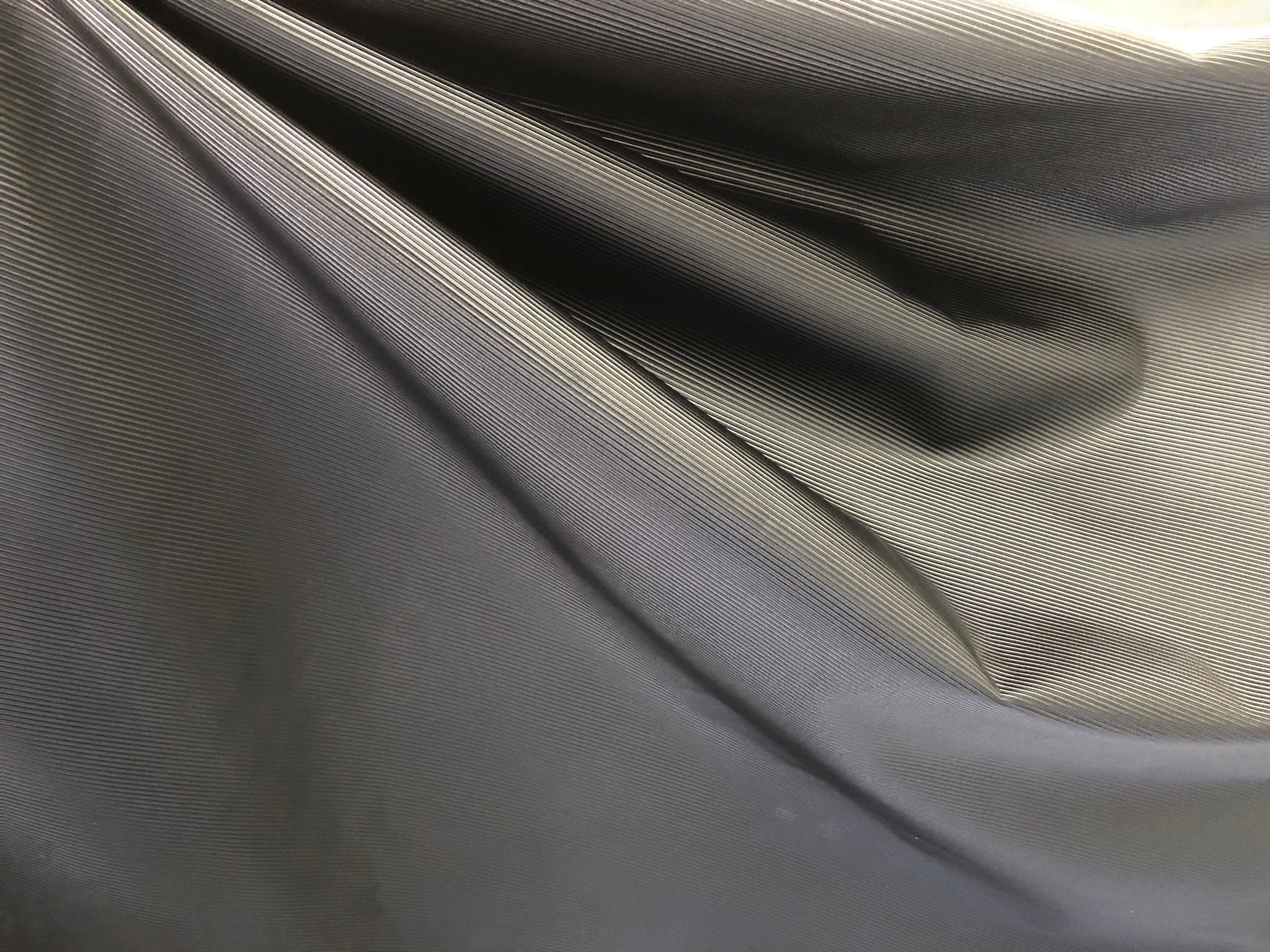 Coated Black Ottoman Rib Suiting