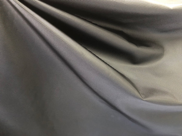 Coated Black Ottoman Rib Suiting