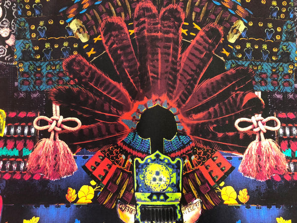 Tribal Aztec Collage Print on Heavy Cotton Drill/ Denim