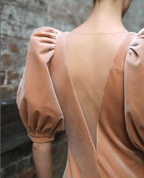 Stretch Velour, Nude