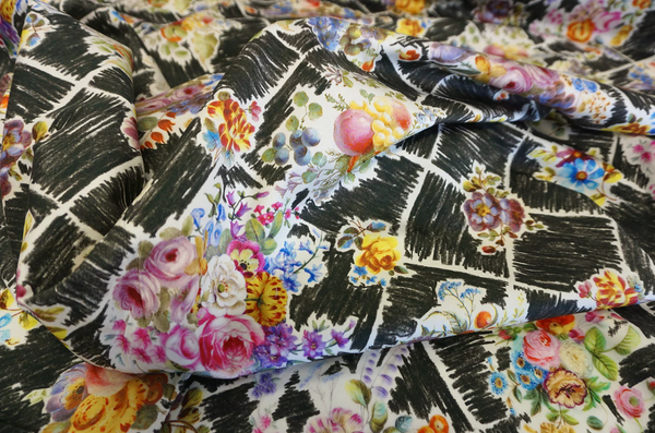 Summer Banquet Print on Cotton Sateen