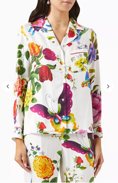 PANEL-  Florals, With Love Print on Silk Twill