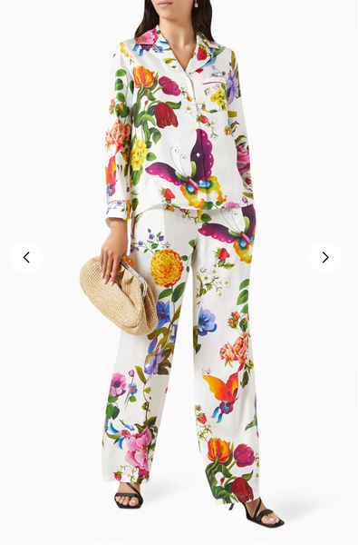 PANEL-  Florals, With Love Print on Silk Twill