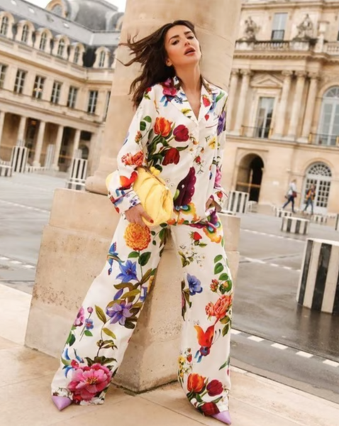PANEL-  Florals, With Love Print on Silk Twill