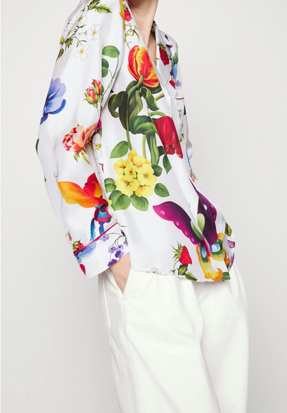 PANEL-  Florals, With Love Print on Silk Twill