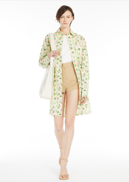 Green Apple Print on Cotton Poplin