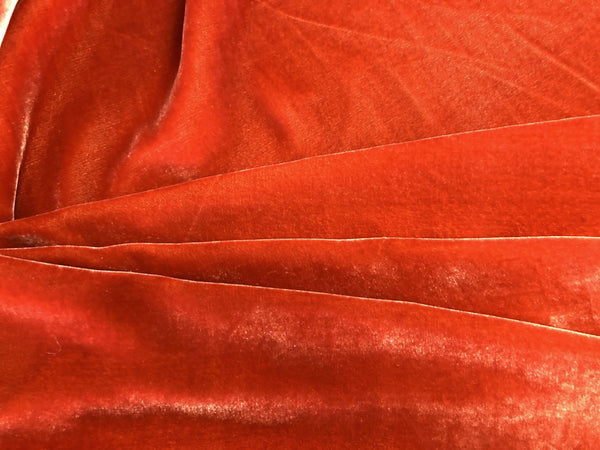 Silk Blend Velvet, Deep Terracotta