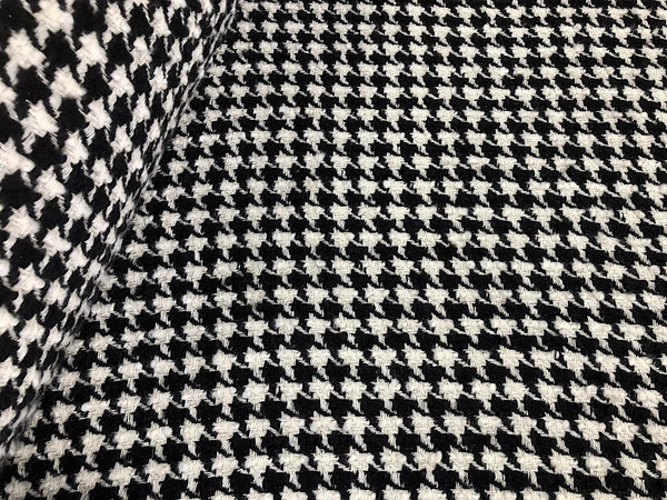 Black & White Houndstooth, Bouclè Tweed Suiting