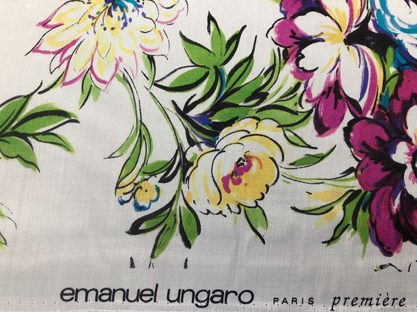 Emanuel Ungaro Spring Florals Print on Habutai
