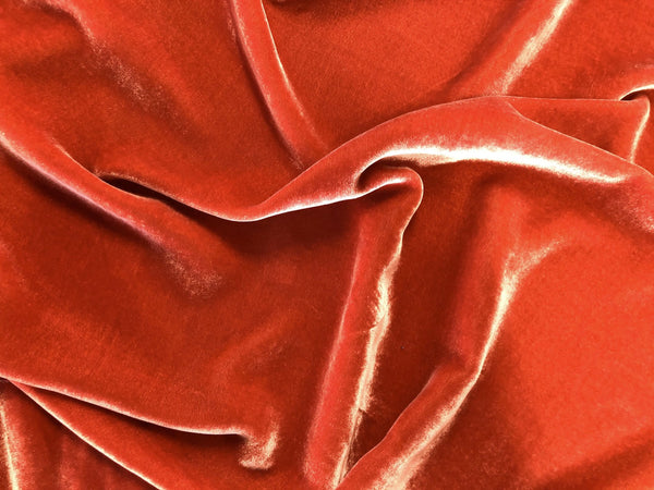 Silk Blend Velvet, Deep Terracotta