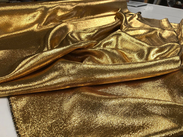 Pure Gold, Silk Blend Lamè Twill Suiting