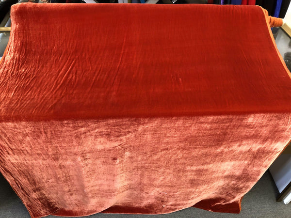 Silk Blend Velvet, Deep Terracotta