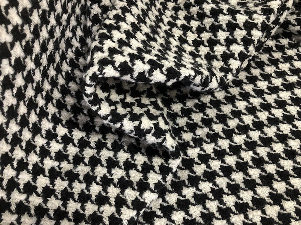 Black & White Houndstooth, Bouclè Tweed Suiting