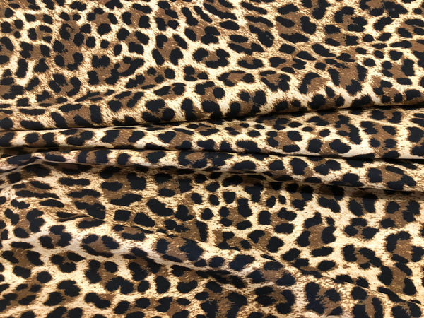 Leopard Animal Print on Fine Cotton Poplin