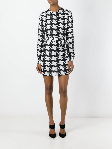 Houndstooth Jacquard Cotton Suiting