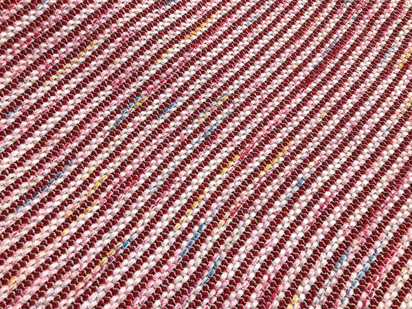 Red & White Multi Leno Mesh Tweed