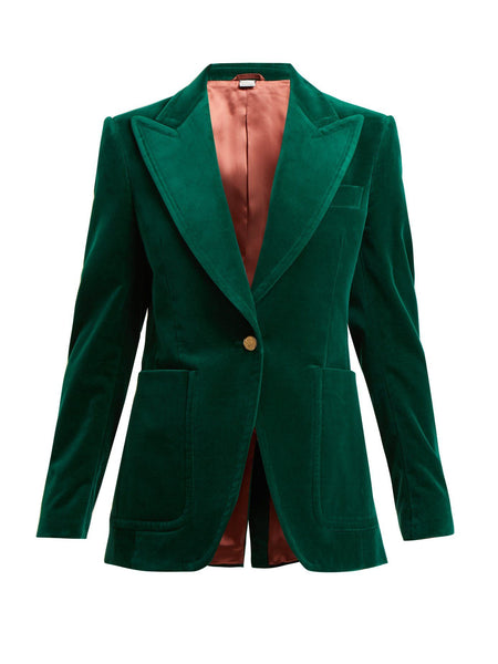 Emerald Green Cotton Velvet