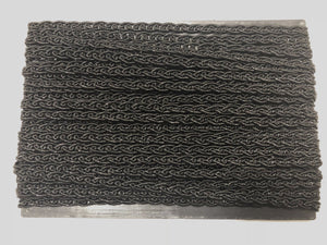 Black Lurex Corded Braid Trim