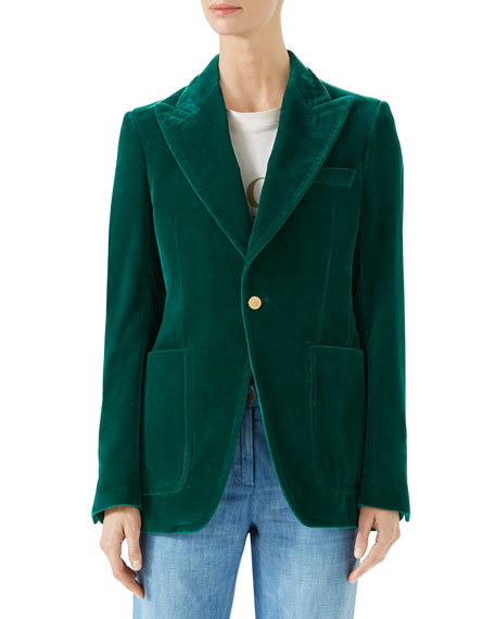 Emerald Green Cotton Velvet