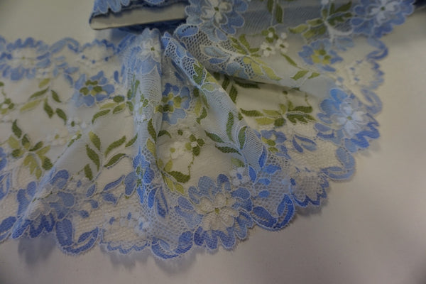 Stretch Lace Trim, Blue