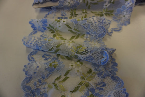 Stretch Lace Trim, Blue