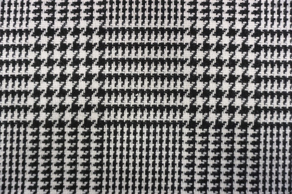 Black & White Houndstooth Check Tweed