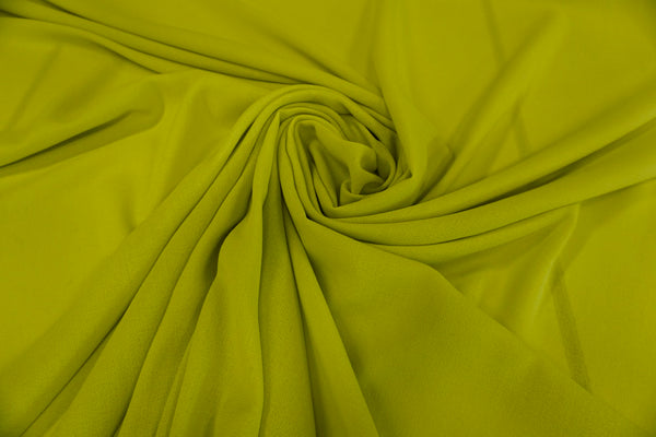 Chartreuse Yellow Wool Crepe