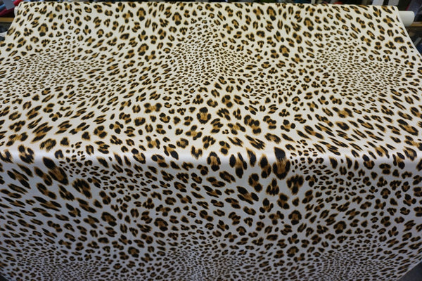 Leopard Print on Silk Satin