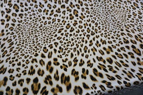 Leopard Print on Silk Satin