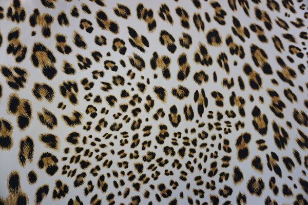 Leopard Print on Silk Satin