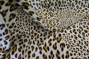 Leopard Print on Silk Satin