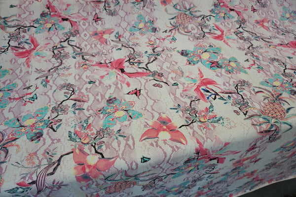 LAST PIECE: 1.05 MT   Psychedelic Orchid Print on Jersey
