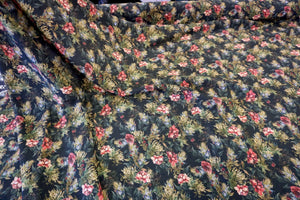 LAST PIECE: 2.00 MT  Evergreens & Blooms Print on Crepe