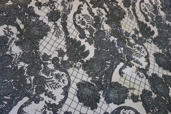 Lace Print on Stretch Cotton Sateen