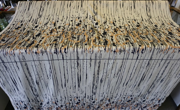 PANEL- Pollock Splash Print on Stretch Sateen
