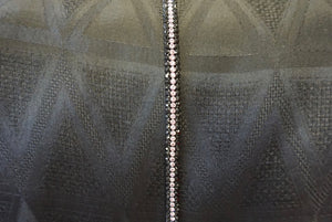 Swarovski Crystal Trim, Triple Row Black/Pink