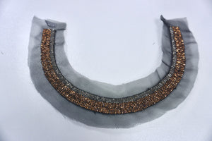 Beaded Bronze Neckline