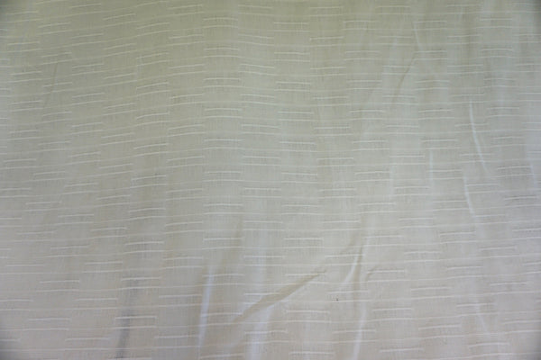 Dashed Lines Linen Jacquard, Natural White