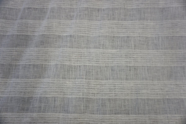 Stripe Linen Jacquard, Natural White