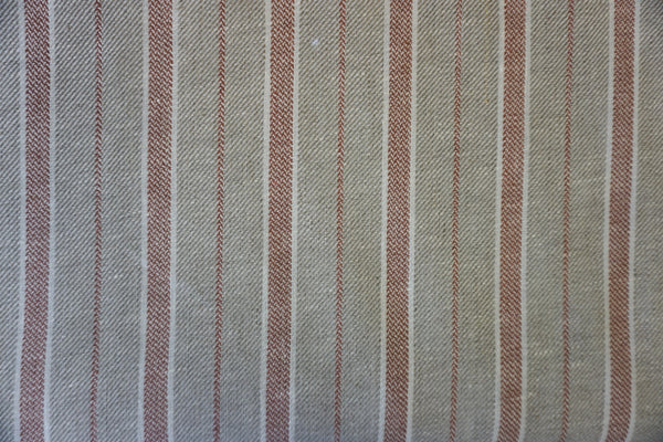Red Stripe Twill Linen Suiting