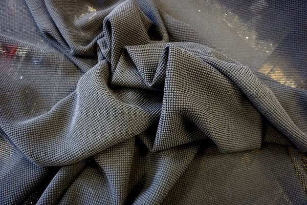 Textured Mesh Leno Weave, Charcoal Black