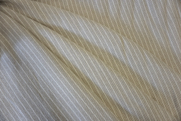 Heavy Striped Linen, Natural Beige