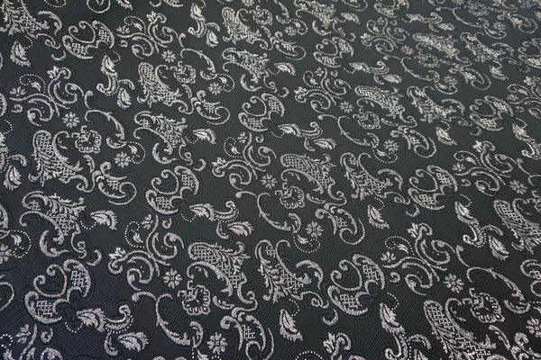 Silver & Black Regal Jacquard